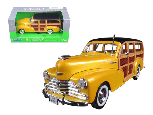 1948 Chevrolet Woody Wagon Gold Diecast Model Car 