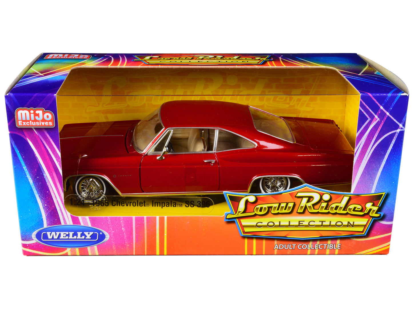1965 Chevrolet Impala SS Red Diecast Model Car Lowriders