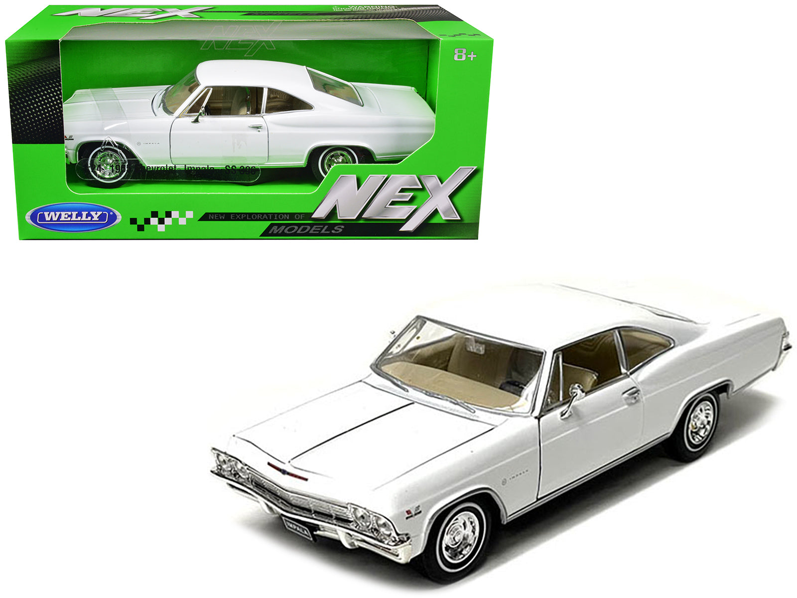 1965 Chevrolet Impala SS White Diecast Model Car 