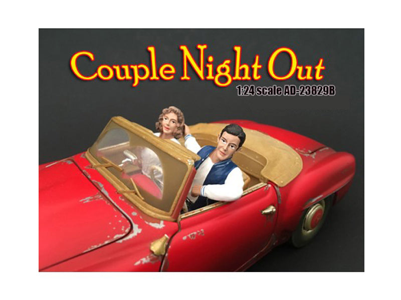 Brand new 1/24 scale of Seated Couple 2 piece Figurine Set Release II for 1/24 scale models by American Diorama.
 Comes in a bliste