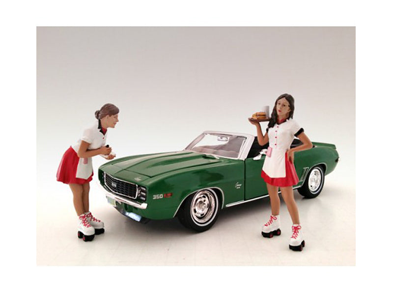 Brittany & Grace   Model Carhop Waitress Figure Waitresses