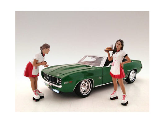 Brittany & Grace   Model Carhop Waitress Figure Waitresses