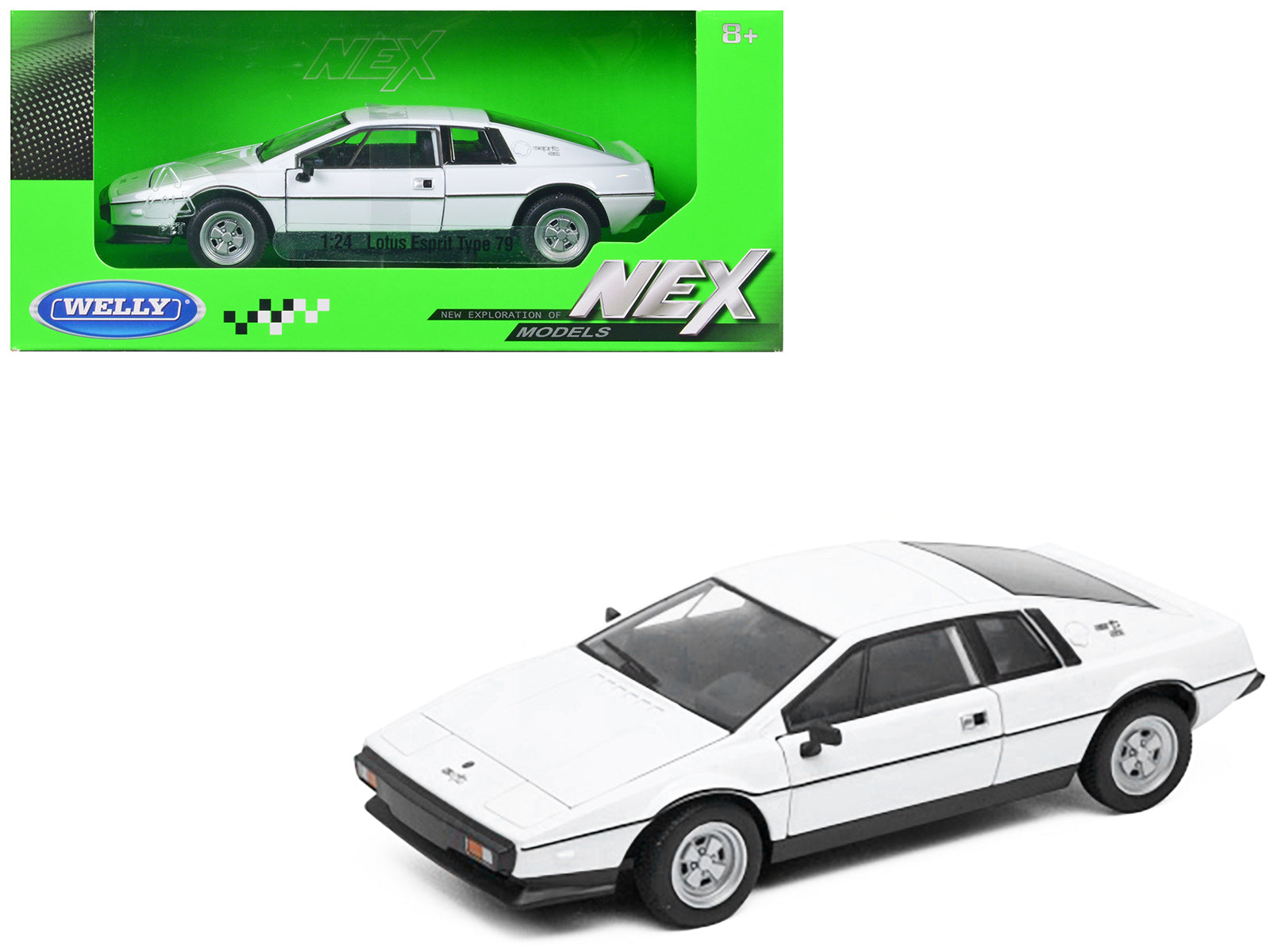 Lotus Esprit S2 Type White Diecast Model Car 