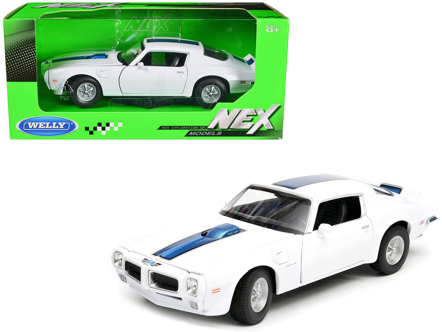1972 Pontiac Firebird Trans White Diecast Model Car 