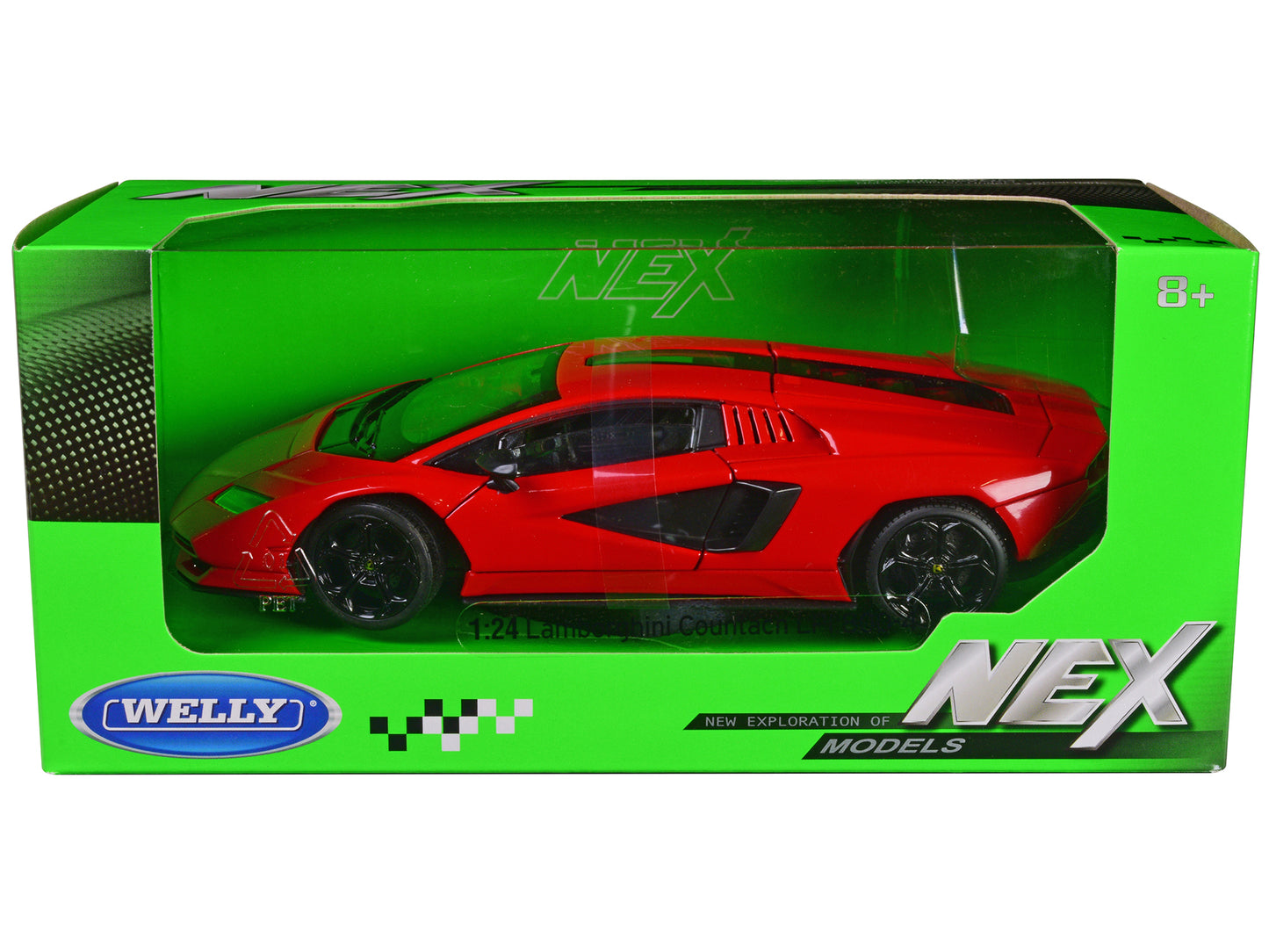 Brand new 1/24 scale diecast car model of Lamborghini Countach LPI 800-4 Red "NEX Models" Series die cast model car by W