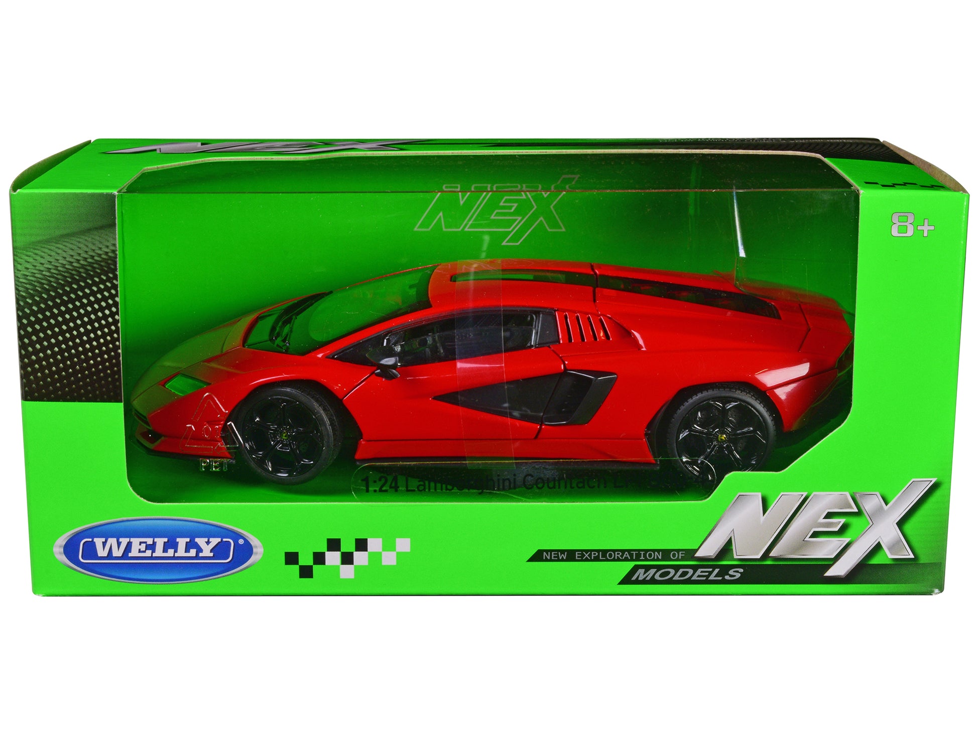 Brand new 1/24 scale diecast car model of Lamborghini Countach LPI 800-4 Red "NEX Models" Series die cast model car by W
