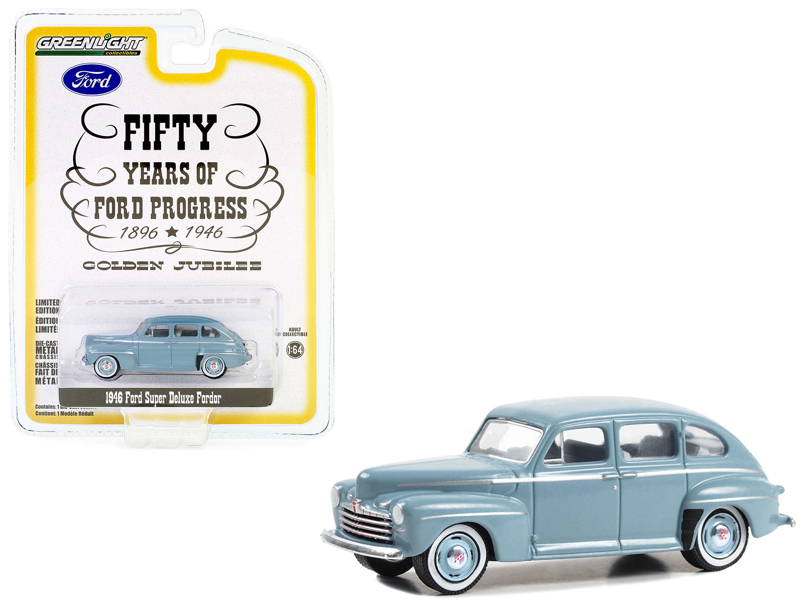 1946 Ford Super Deluxe Blue Diecast Model Car 