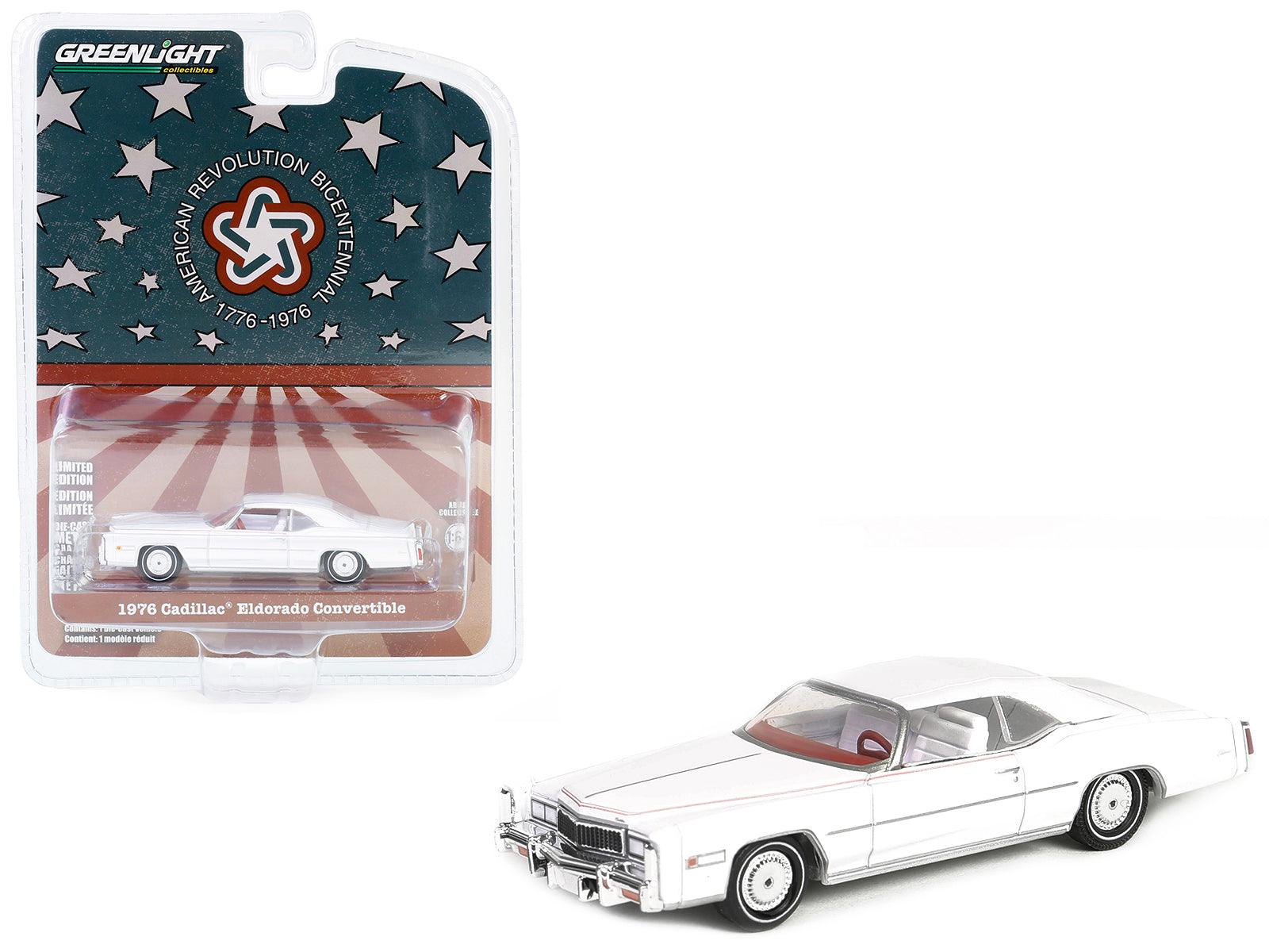 1976 Cadillac Eldorado Convertible White Diecast Model Car 