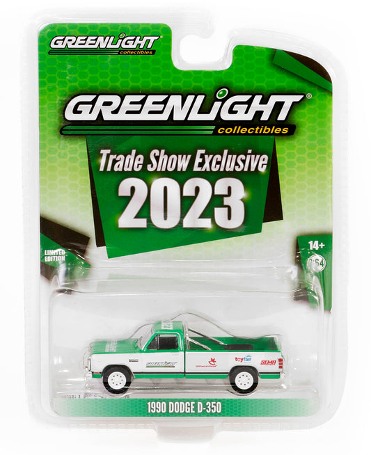 1990 Dodge D-350 Green Diecast Model Pickup Truck 