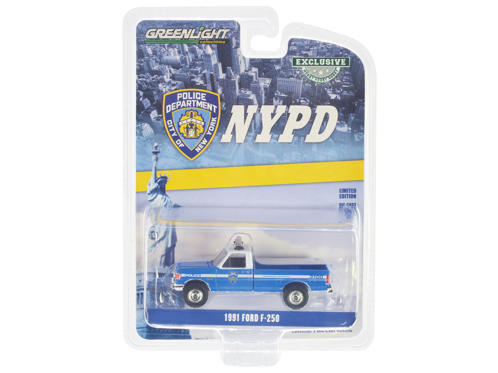 1991 Ford F-250 Blue Diecast Model Pickup Truck 