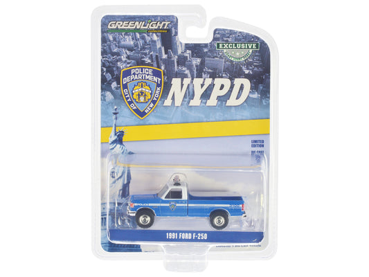 1991 Ford F-250 Blue Diecast Model Pickup Truck 