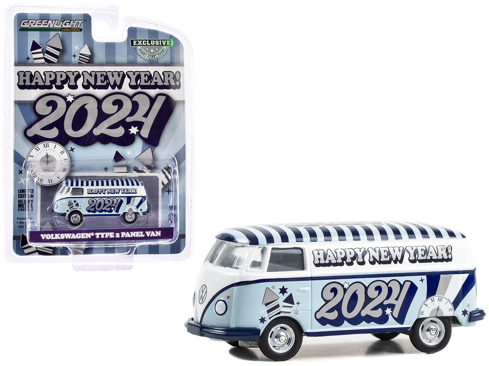 Volkswagen Type 2 Panel Blue Diecast Model Van 