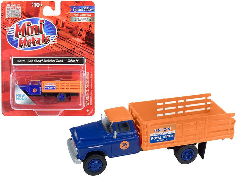 1955 Chevrolet Stakebed  Blue  Model Stake Truck 