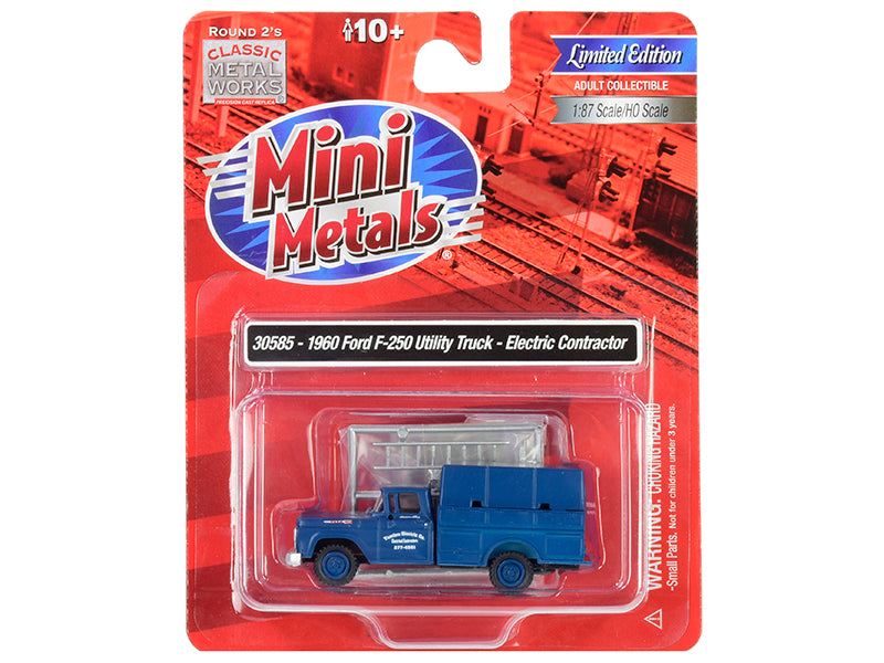 1960 Ford F-250 Blue  Model Utility Truck 