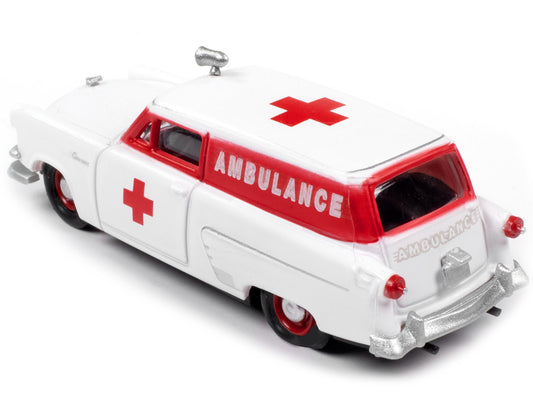 Brand new 1/87 HO scale car model of 1953 Ford Courier Sedan Delivery Ambulance Red and White model car by Classic Metal Works.
Limited edi