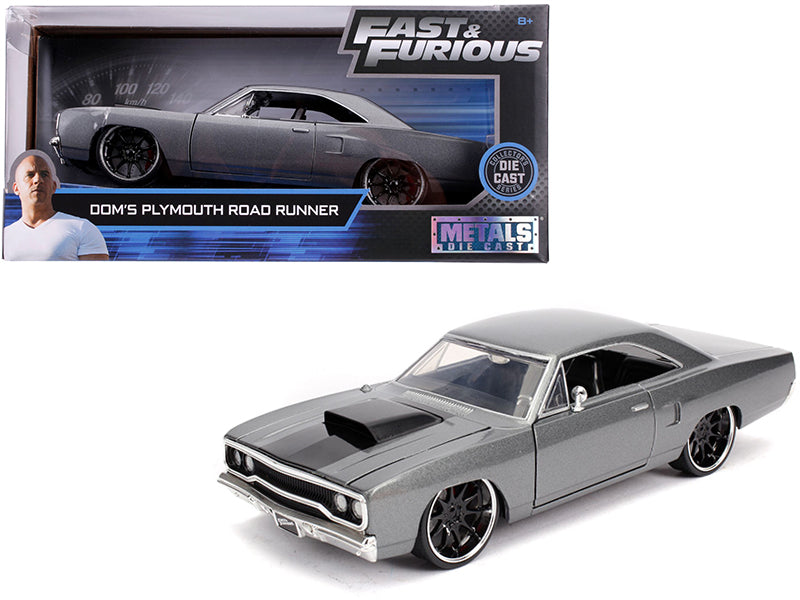 Dom's Plymouth Road Runner Gray Diecast Model Car 