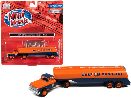 1960 Ford Tanker  Orange  Model Tanker Truck 
