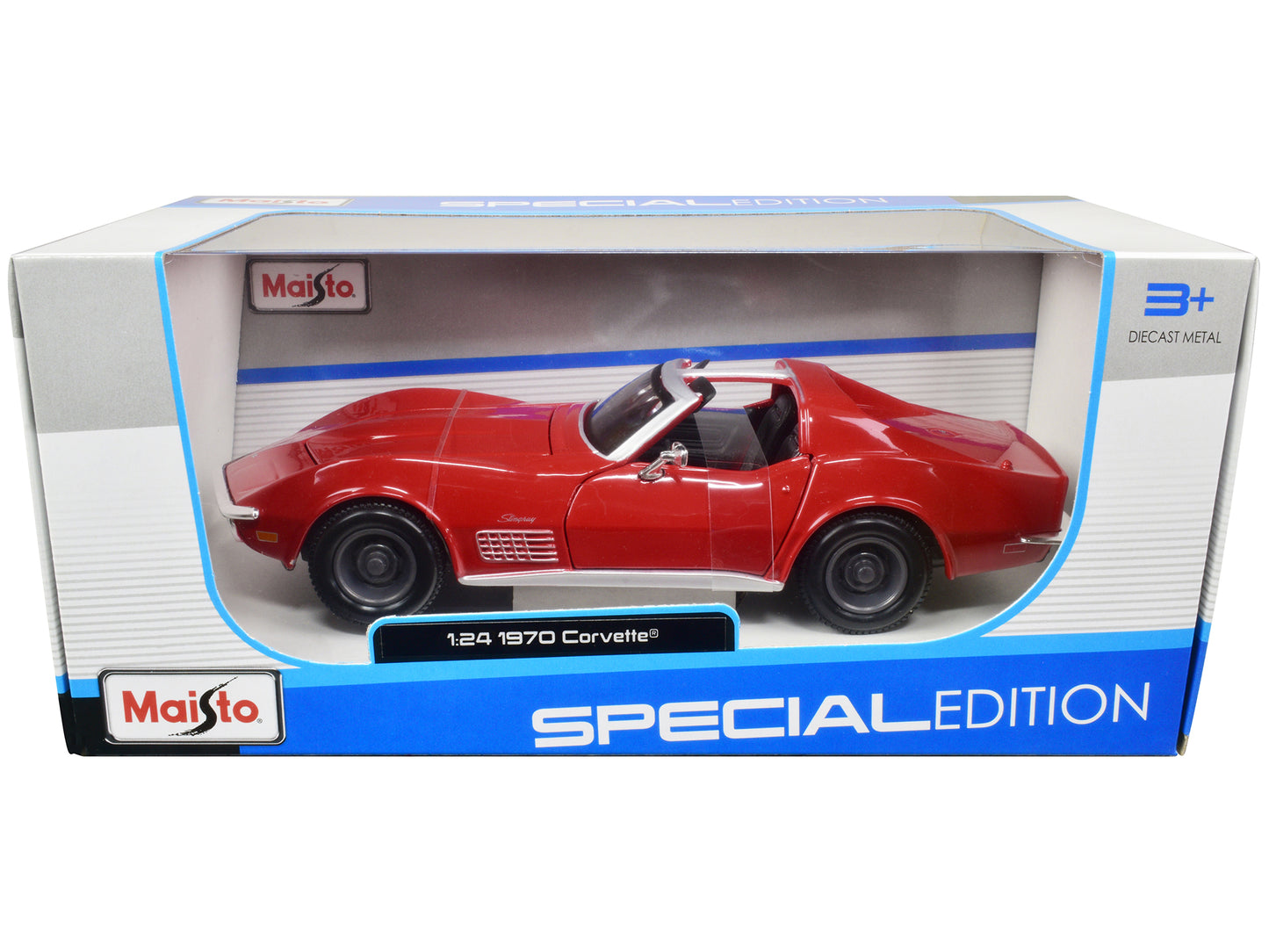 1970 Chevrolet Corvette Convertible Red Diecast Model Car 