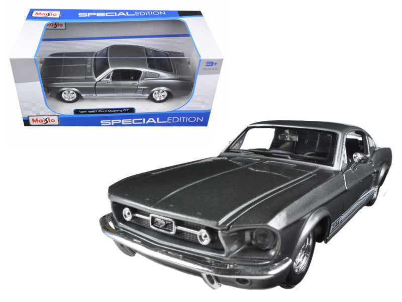 1967 Ford Mustang GT Gray Diecast Model Car 