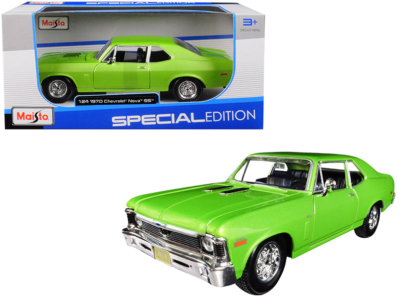 1970 Chevrolet Nova SS Green Diecast Model Car 