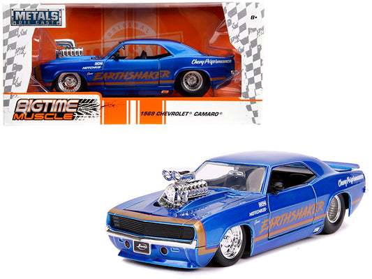 1969 Chevrolet Camaro Earthshaker Blue Diecast Model Car 