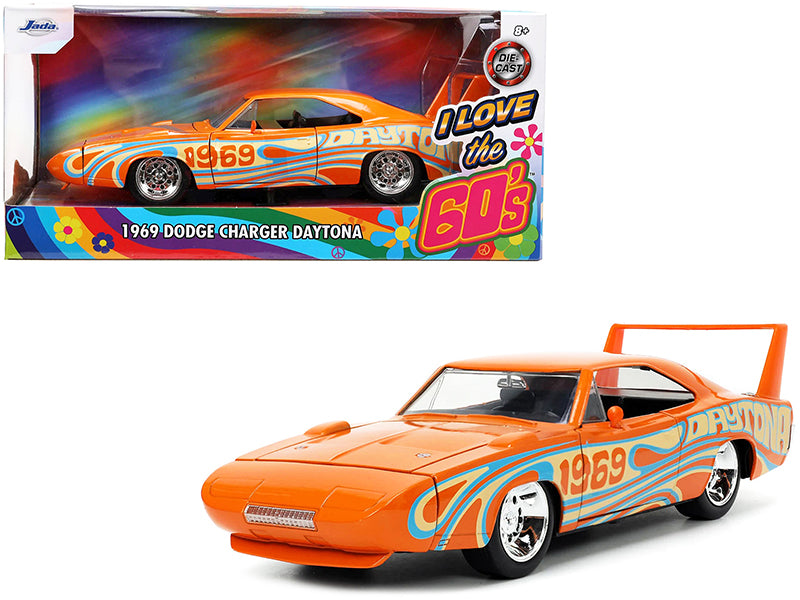 1969 Dodge Charger Daytona Orange Diecast Model Car 