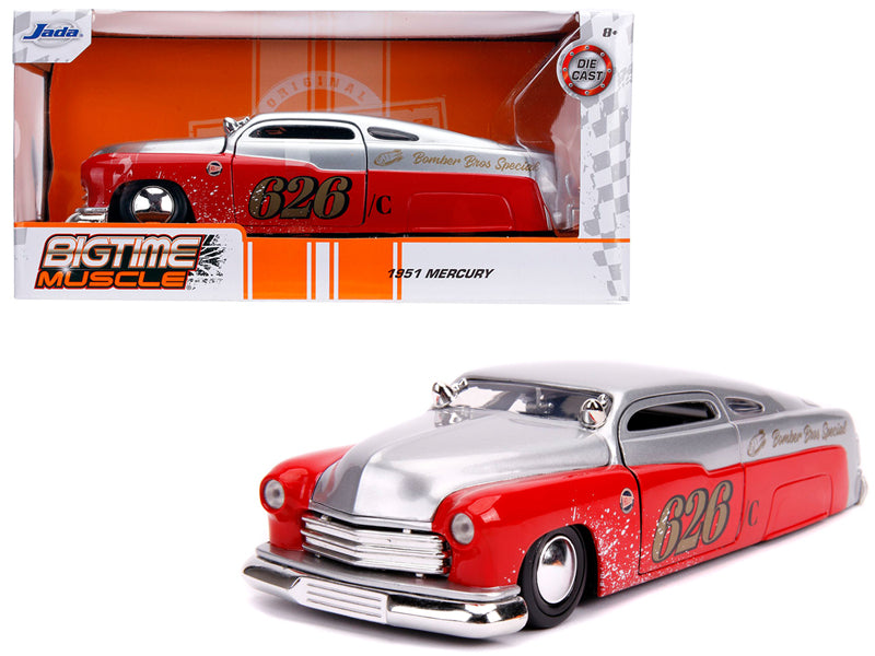 1951 Mercury Silver Diecast Model Race Car 