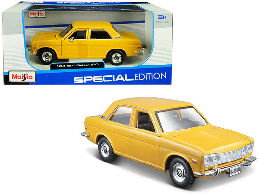 1971 Datsun 510  Yellow Diecast Model Car 