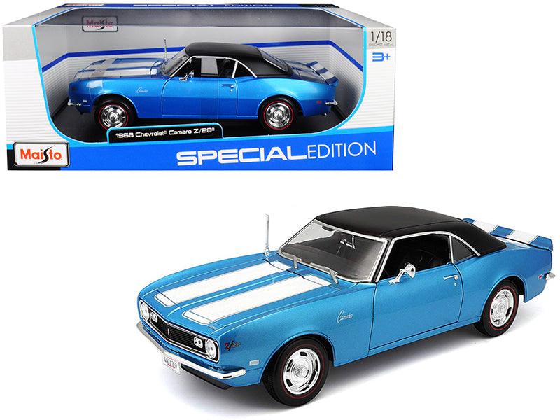 1968 Chevrolet Camaro Z Blue Diecast Model Car 