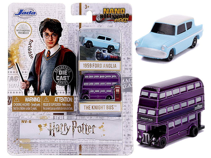 Brand new diecast models of Harry Potter 2 piece Set Nano Hollywood Rides die cast models by Jada.
Brand new box.
Detailed exteriors.
 Co
