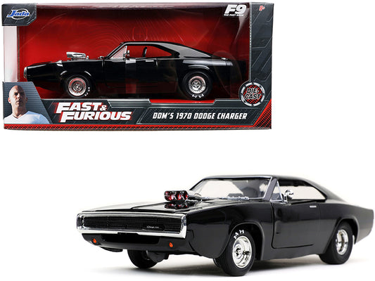 Brand new 1/24 scale diecast car model of Dom's 1970 Dodge Charger 500 Black Fast Furious 9 F9 2021 Movie die cast model car by Jada.
Brand