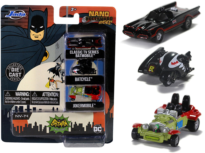 Batman 3 piece Black Diecast Model Car Batman