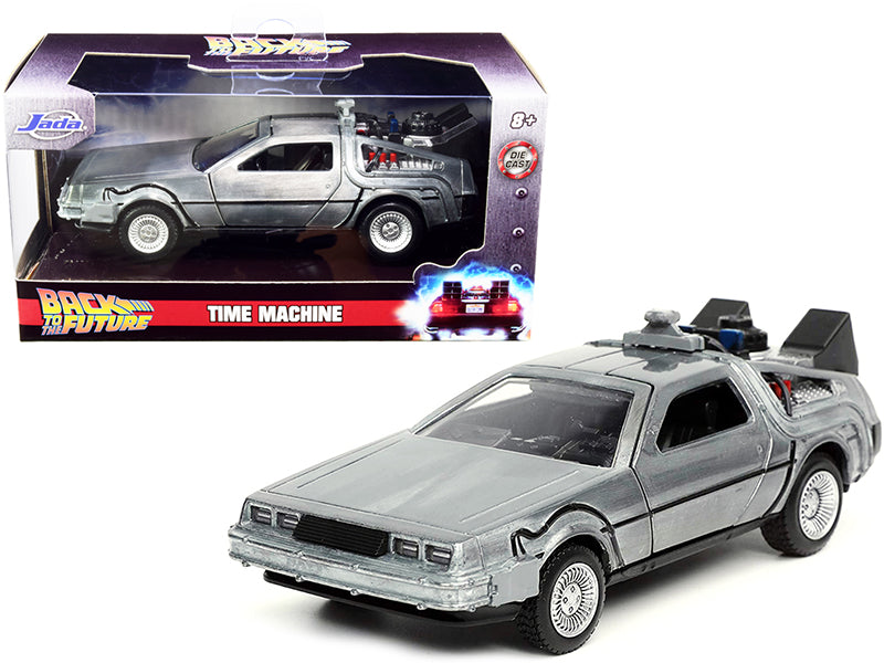 DeLorean DMC Time Machine Silver Diecast Model Car Back to the Future