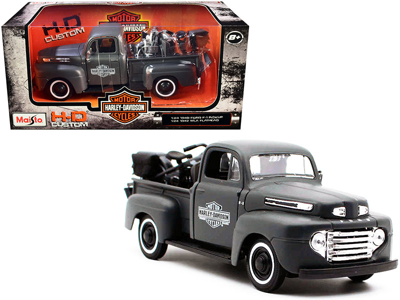 1948 Ford F-1 Gray Diecast Model Pickup Truck 