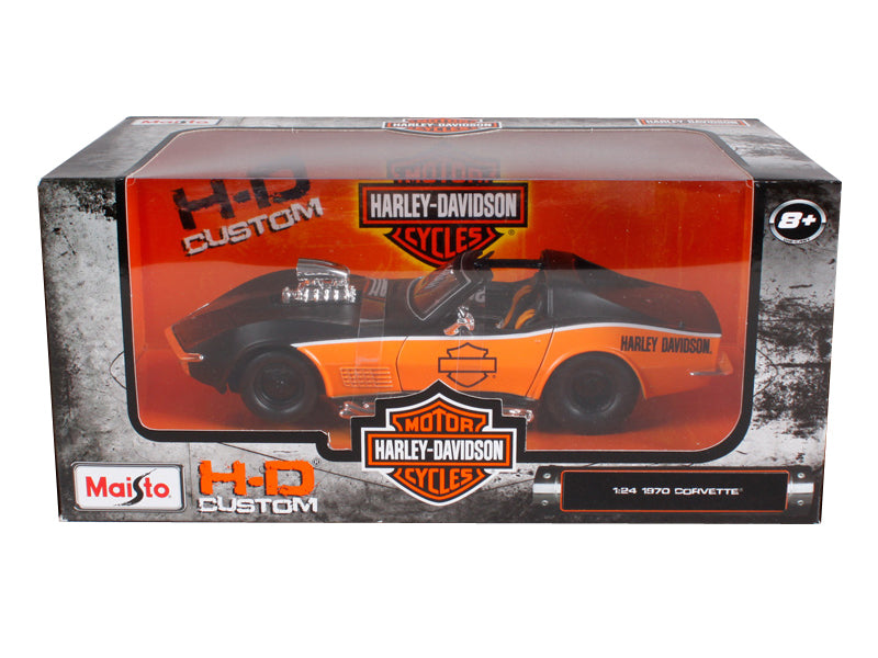 1970 Chevrolet Corvette Harley Black Diecast Model Car 