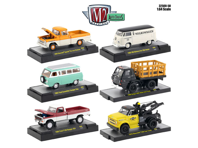 Auto Thentics 6 Piece  Diecast Model Car/Truck Set 