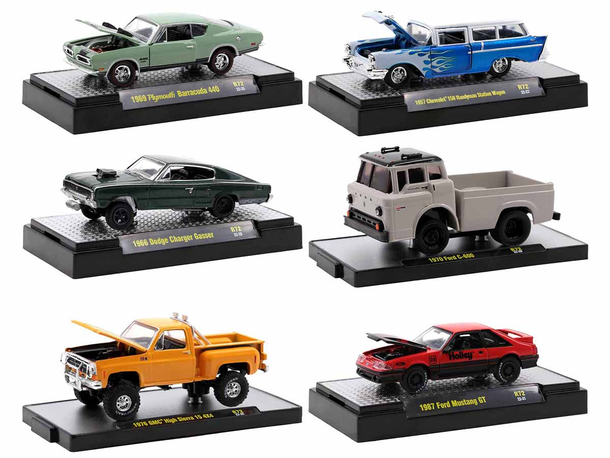 Auto-Thentics 6 Piece  Diecast Model Car/Truck Set 