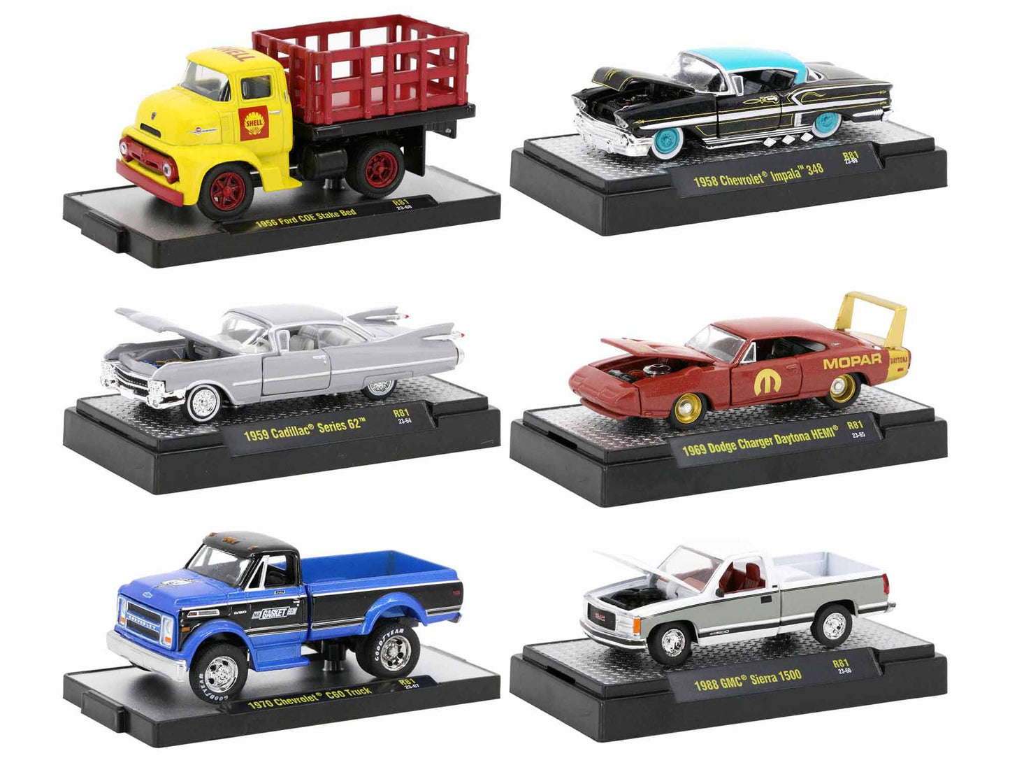 Auto-Thentics 6 Piece  Diecast Model Car/Truck Set 