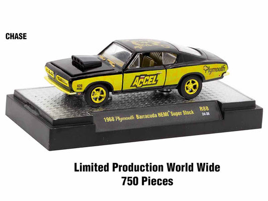 Brand new 1/64 scale diecast car models of "Auto-Thentics" 6 piece Set Release 88 IN DISPLAY CASES Limited Edition die c