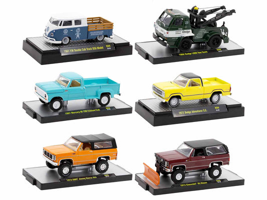 Brand new 1/64 scale diecast car models of "Auto-Thentics" 6 piece Set Release 89 IN DISPLAY CASES Limited Edition die c