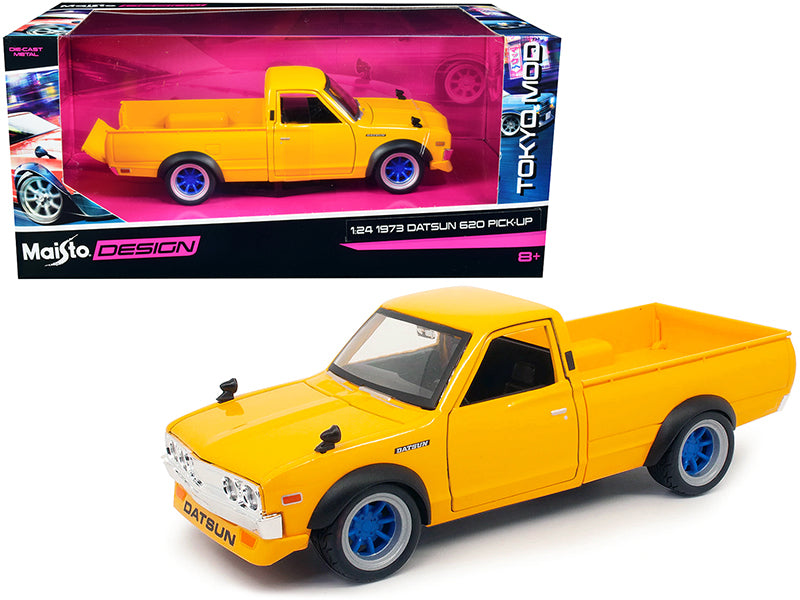 1973 Datsun 620  Yellow Diecast Model Pickup Truck 