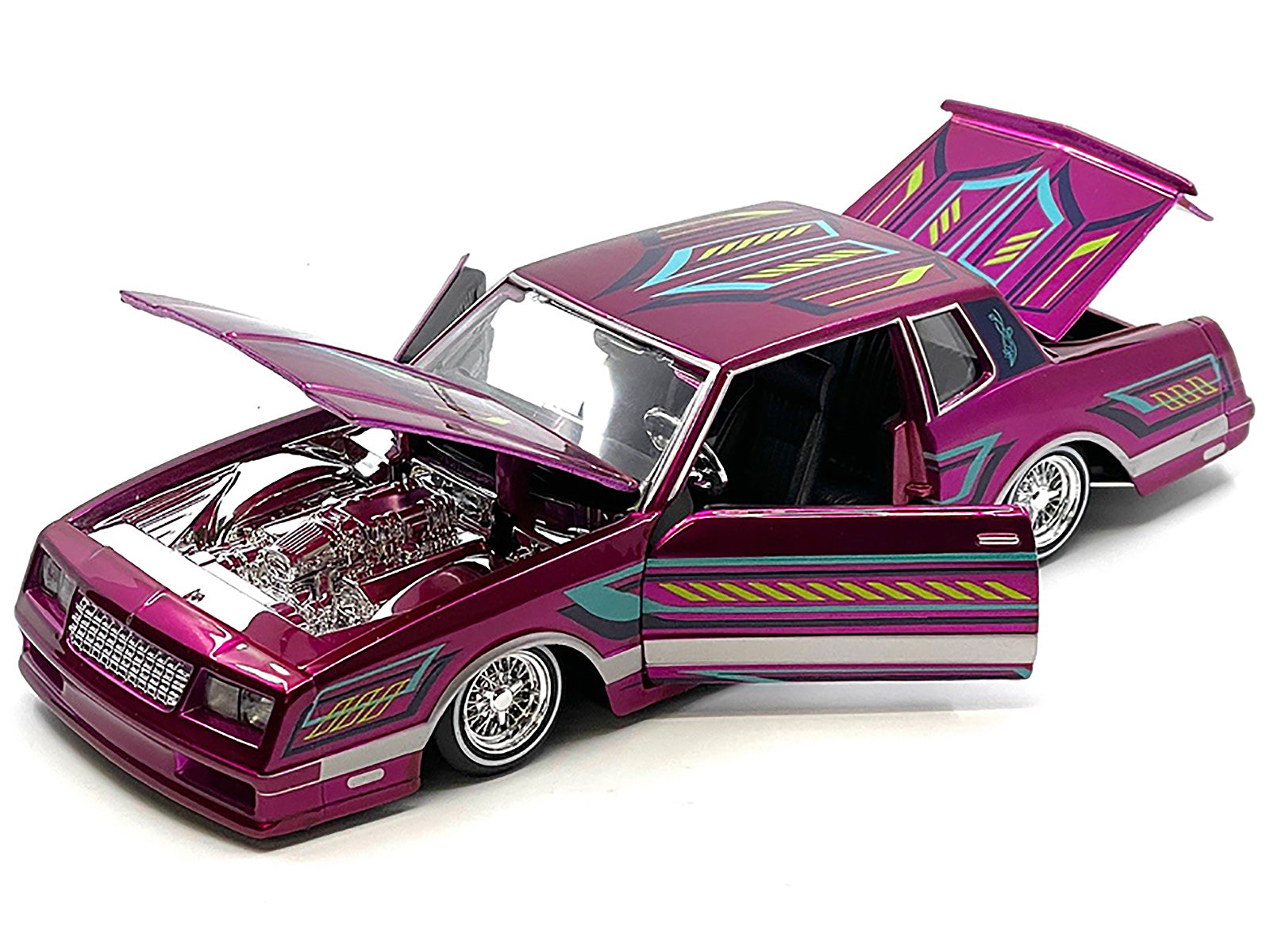 1986 Chevrolet Monte Carlo Pink Diecast Model Car Lowriders