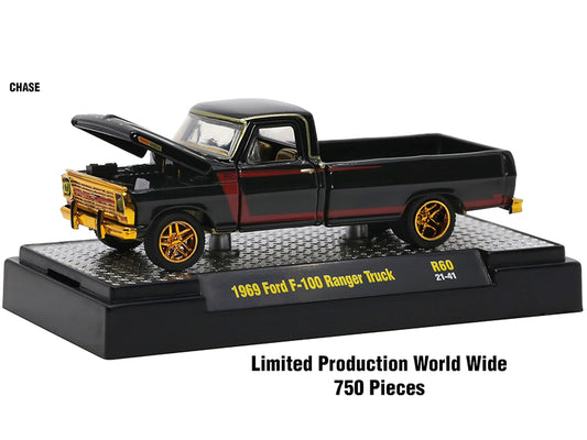 Detroit Muscle 6 Piece  Diecast Model Car/Truck Set 