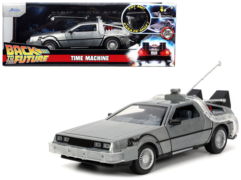 DeLorean Brushed Metal Time Silver Diecast Model Car Back to the Future