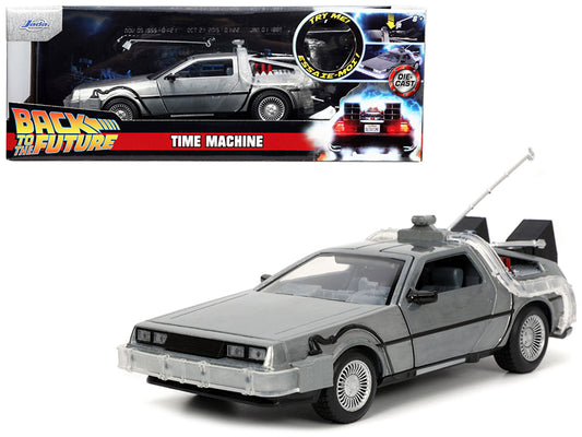 DeLorean Brushed Metal Time Silver Diecast Model Car Back to the Future