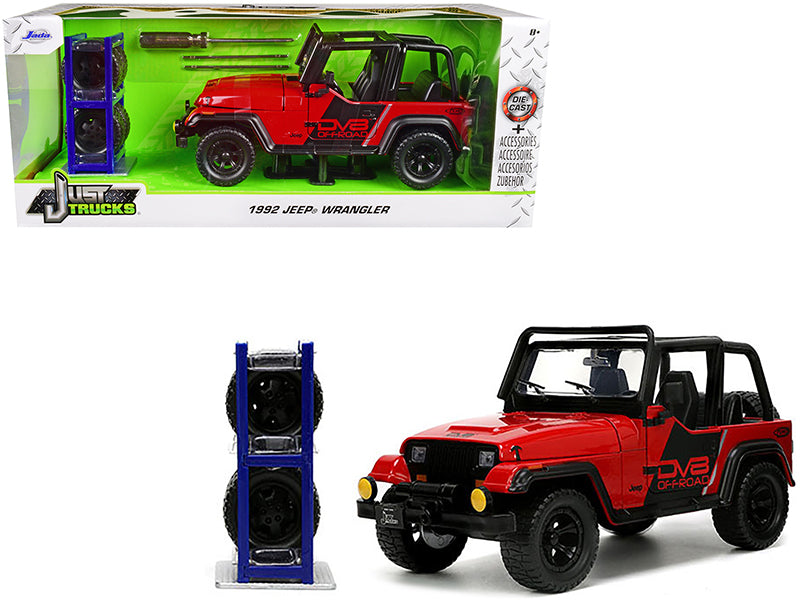 1992 Jeep Wrangler DV8 Red Diecast Model Car 