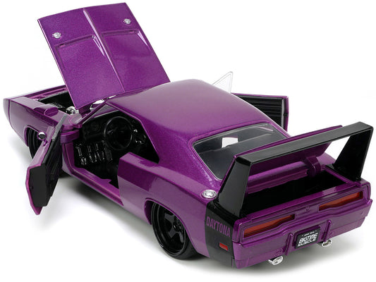 1969 Dodge Charger Daytona Purple Diecast Model Car 