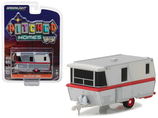 1959 Holiday House Travel Silver Diecast Model Travel Trailer 