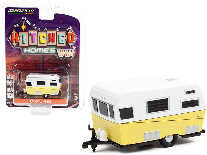 1959 Siesta Travel Trailer White Diecast Model Travel Trailer 
