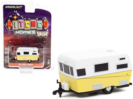 1959 Siesta Travel Trailer White Diecast Model Travel Trailer 